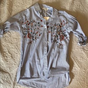 BEACHLUNCHLOUNGE embroidered long sleeve shirt